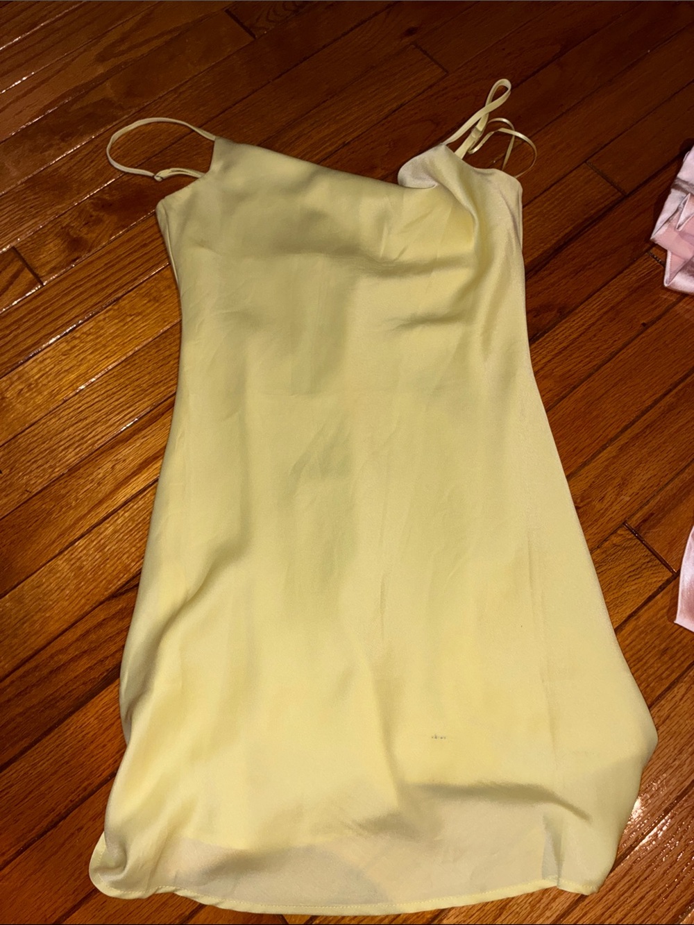 Alterd State Yellow Spaghetti-Strap Slip mini Dress
